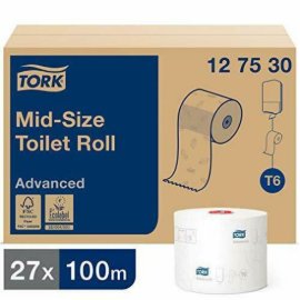 TORK, TOALET PAPIR SREDNJA ROLNA TORK 2SL, 100M, 27/1